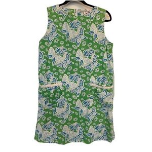 Vintage Lilly Pulitzer Butterfly Print Shift Dress Size 8